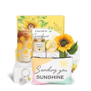 Sunflower Gift Set Get Well, Self Care Spa Gift for Mom, Best Friend, Sister NWT